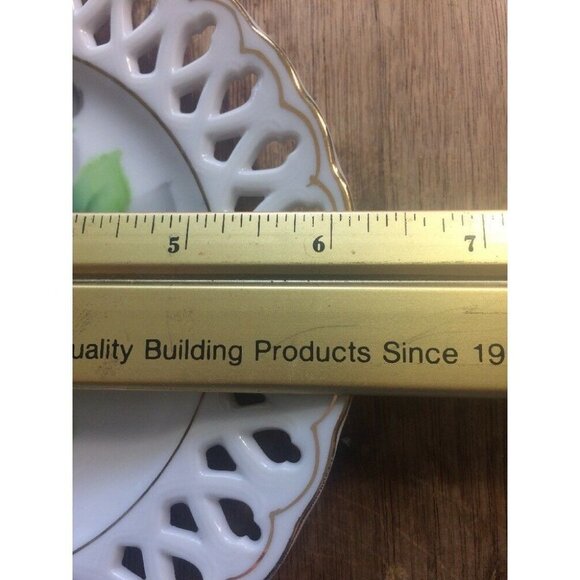 Sphinx Porcelain Plates Reticulated Handpainted Floral 6.25” Set Of 2 Japan Vtg - Picture 11 of 11